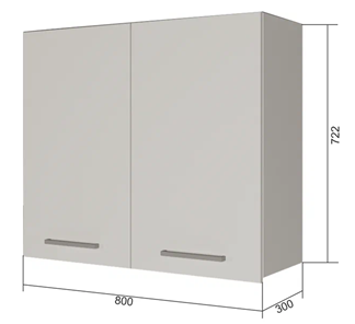 Навесной шкаф ВС7 80, Серый/Антрацит в Чите