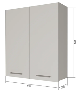 Кухонный шкаф ВС9 80, МДФ Софт бирюза/Белый в Чите