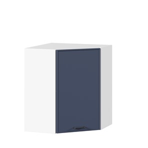 Угловой настенный шкаф Индиго ЛД 298.610.000.116, Белый/Тёмно-синий в Чите
