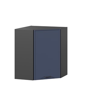 Настенный угловой шкаф Индиго ЛД 298.610.000.158, Чёрный/Тёмно-синий в Чите