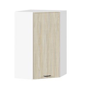Шкаф кухонный угловой высокий Индиго ЛД 298.620.000.033, Белый/Дуб Мадейра топаз в Чите