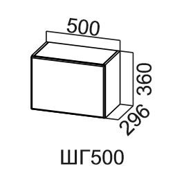 Кухонный навесной шкаф Модус, ШГ500/360, цемент темный в Чите - предосмотр