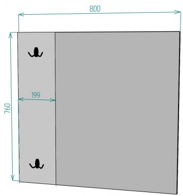 Зеркало навесное Лофт Z10, Белый в Чите - изображение 1