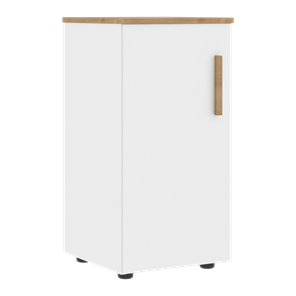 Шкаф колонна низкий с глухой левой дверью FORTA Белый-Дуб Гамильтон FLC 40.1 (L) (399х404х801) в Чите