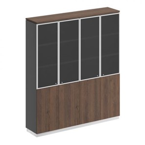 Шкаф для документов со стеклянными дверьми Speech Cube (180.2x40x203.4) СИ 315 ДГ АР ДГ/ХР в Чите