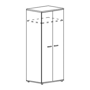 Шкаф для одежды глубокий А4, (78x59x193) белый премиум А4 9311 БП в Чите