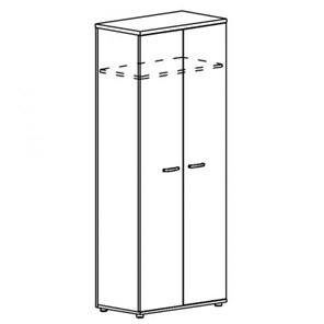Шкаф для одежды (задняя стенка ДСП) А4, (78x43.4x193) белый премиум А4 9317 БП в Чите