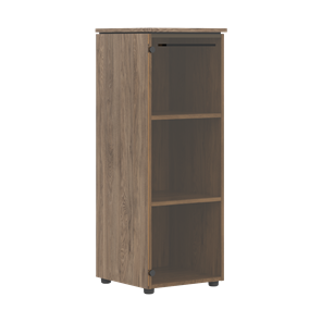 Средний шкаф колонна с глухой стеклянной дверью MORRIS TREND Антрацит/Кария Пальмира MMC 42.1 (429х423х821) в Чите
