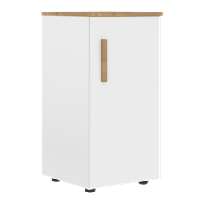 Шкаф колонна низкий с глухой правой дверью FORTA Белый-Дуб Гамильтон FLC 40.1 (R) (399х404х801) в Чите