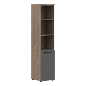 Шкаф колонна высокая с малой дверью MORRIS TREND Антрацит/Кария Пальмира MHC 42.5 (429х423х1956) в Чите