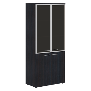 Шкаф комбинированный с дверьми в алюминиевой рамке и топом XTEN Дуб Юкон XHC 85.7  (850х410х1930) в Чите