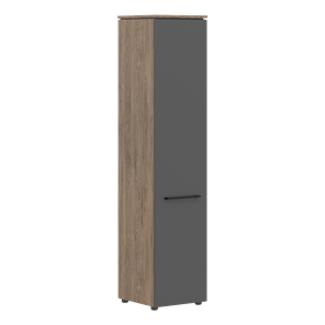 Шкаф колонка  высокий с глухой дверью MORRIS TREND Антрацит/Кария Пальмира MHC 42.1 (429х423х1956) в Чите