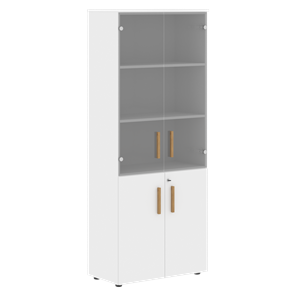 Широкий шкаф высокий FORTA Белый FHC 80.2(Z) (798х404х1965) в Чите
