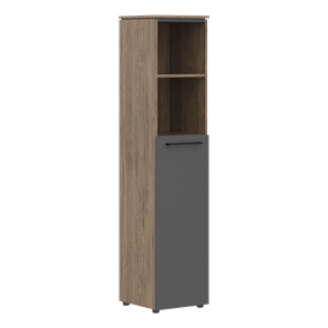 Шкаф высокий колонна со средней дверью MORRIS TREND Антрацит/Кария Пальмира MHC 42.6 (429х423х1956) в Чите