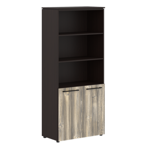 Шкаф колонка  с короткими глухими дверьми MORRIS  Дуб Базель/Венге MHC 85.5 (854х423х1956) в Чите