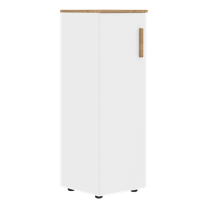 Средний шкаф колонна с левой дверью FORTA Белый-Дуб Гамильтон  FMC 40.1 (L) (399х404х801) в Чите