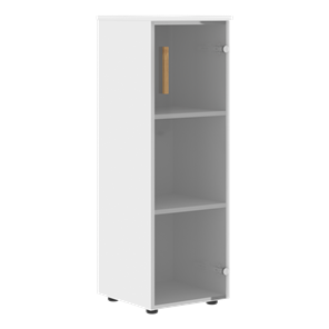 Средний шкаф колонна со стеклянной дверью правой FORTA Белый FMC 40.2 (R) (399х404х801) в Чите