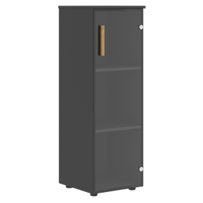 Средний шкаф колонна со стеклянной дверью правой FORTA Черный ГрафитFMC 40.2 (R) (399х404х801) в Чите