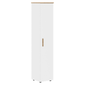 Шкаф колонна высокий с глухой дверью FORTA Белый-Дуб Гамильтон  FHC 40.1 (L/R) (399х404х1965) в Чите