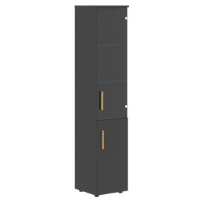 Высокий шкаф колонна с глухой дверью FORTA Черный Графит  FHC 40.2 (L/R) (399х404х1965) в Чите