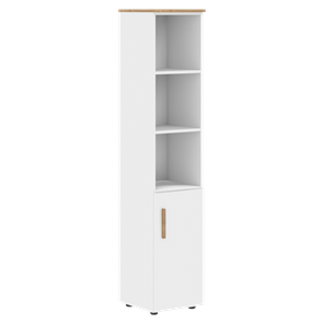 Высокий шкаф с глухой малой дверью  правой FORTA Белый-Дуб Гамильтон FHC 40.5 (R) (399х404х1965) в Чите