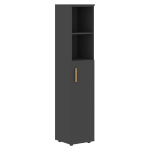 Высокий шкаф с глухой средней дверью  правой FORTA Черный Графит  FHC 40.6 (R) (399х404х1965) в Чите