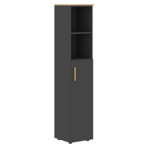 Высокий шкаф колонна с глухой средней дверью правой FORTA Графит-Дуб Гамильтон   FHC 40.6 (R) (399х404х1965) в Чите - предосмотр