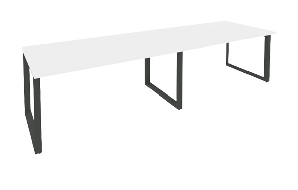 Конференц-стол для переговоров O.MO-PRG-2.4 Антрацит/Белый бриллиант в Чите - изображение