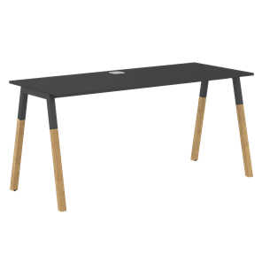Письменный стол FORTA Черный Графит-Черный Графит-Бук FST 1367 (1380х670х733) в Чите