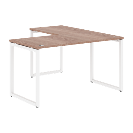 Письменный стол угловой левый XTEN-Q Дуб-сонома- белый XQCT 1415 (L) (1400х1500х750) в Чите - изображение