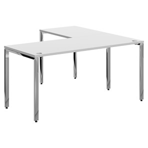 Письменный угловой  стол для персонала левый XTEN GLOSS  Белый XGCT 1615.1 (L) (1600х1500х750) в Чите