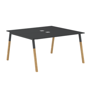 Переговорный стол FORTA Черный Графит-Черный Графит-Бук  FWST 1313 (1380x1346x733) в Чите