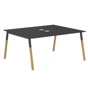 Переговорный стол FORTA Черный Графит-Черный Графит-Бук FWST 1513 (1580x1346x733) в Чите