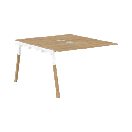 Переговорный стол FORTA Дуб Гамильтон-Белый-Бук FIWST 1113 (1180х1346х733) в Чите - изображение