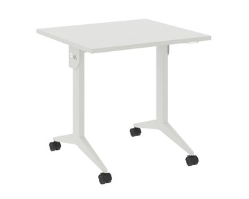 Складной мобильный стол X.M-0.7, Металл белый/Белый бриллиант в Чите