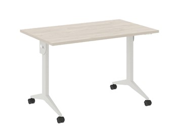 Складной стол X.M-3.7, Металл белый/Денвер светлый в Чите