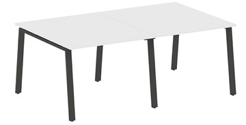 Конференц-стол для переговоров БА.ПРГ-2.2, Белый/Антрацит в Чите