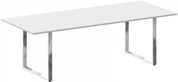 Конференц-стол переговорный Metal system direct БО.ПРГ-240 Белый в Чите