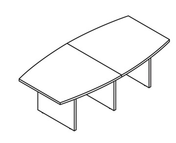 Стол для совещаний MORRIS TREND Антрацит/Кария Пальмираа MCT 2412.1 (2400x1200x750) в Чите - предосмотр 1