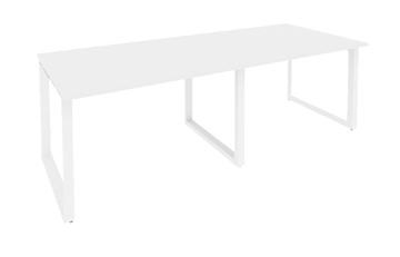 Офисный стол для переговоров O.MO-PRG-2.2 Белый/Белый бриллиант в Чите