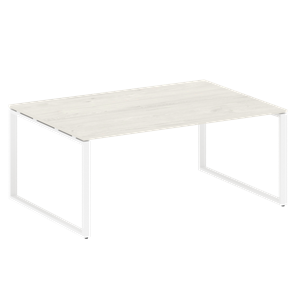 Стол для переговорки БО.ПРГ-1.5 (Белый/Дуб Наварра) в Чите