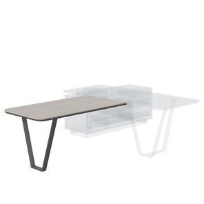 Брифинг (стол приставной)  для 4-5 посетителей LINE Дуб-серый-антрацит СФ-573415.1 (1520х810х762) в Чите
