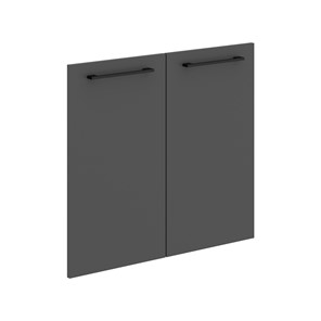Дверь для шкафчика низкая MORRIS TREND Антрацит/Кария Пальмира MLD 42-2 (844х765х18) в Чите