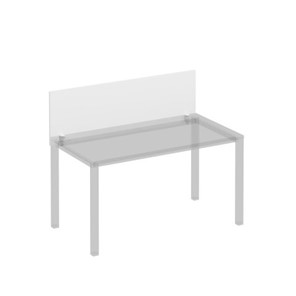 Экран для стола 140 на белом металлокаркасе Комфорт КФ, белый премиум (140x45x1.8) К.Б 842 в Чите