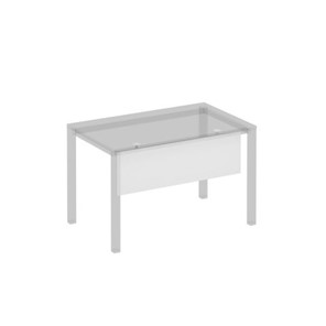 Экран стола защитный (ДСП) с кронштейнами для стола 120 на белом металлокаркасе Комфорт КФ, белый премиум (120x3.2x1.8) К.Б1 812 в Чите