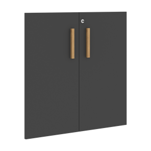 Двери для шкафов низкие с замком FORTA Черный ГрафитFLD 40-2(Z) (794х18х766) в Чите