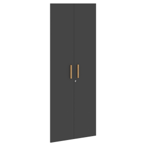 Двери для шкафов высокие с замком FORTA Черный Графит FHD 40-2(Z)  (794х18х1932) в Чите