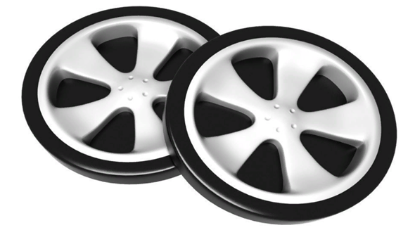 Комплект пластиковых колес (2 шт.) в Чите - изображение