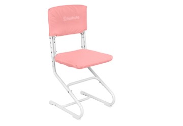 Набор чехлов на спинку и сиденье стула СУТ.01.040-01 Розовый, Замша в Чите