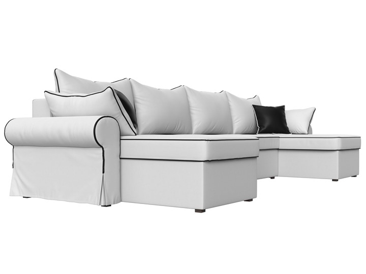 Большой П-образный диван Элис, Белый (экокожа) в Чите - изображение 4